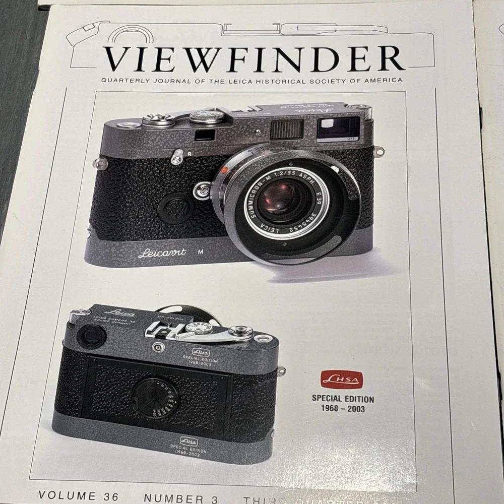 2003 V36 1-4 ~ Viewfinder Leica Quarterly Journals (LHSA) - Rare!